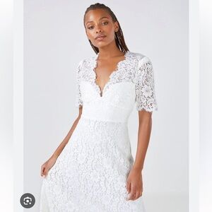 BCBGMaxAzria White Lace Dress